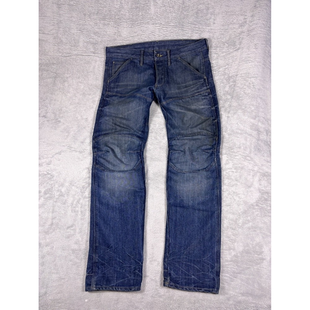 G-Star Raw Jeans Elwood 3D Mens Size 33 Blue Articulated Knee